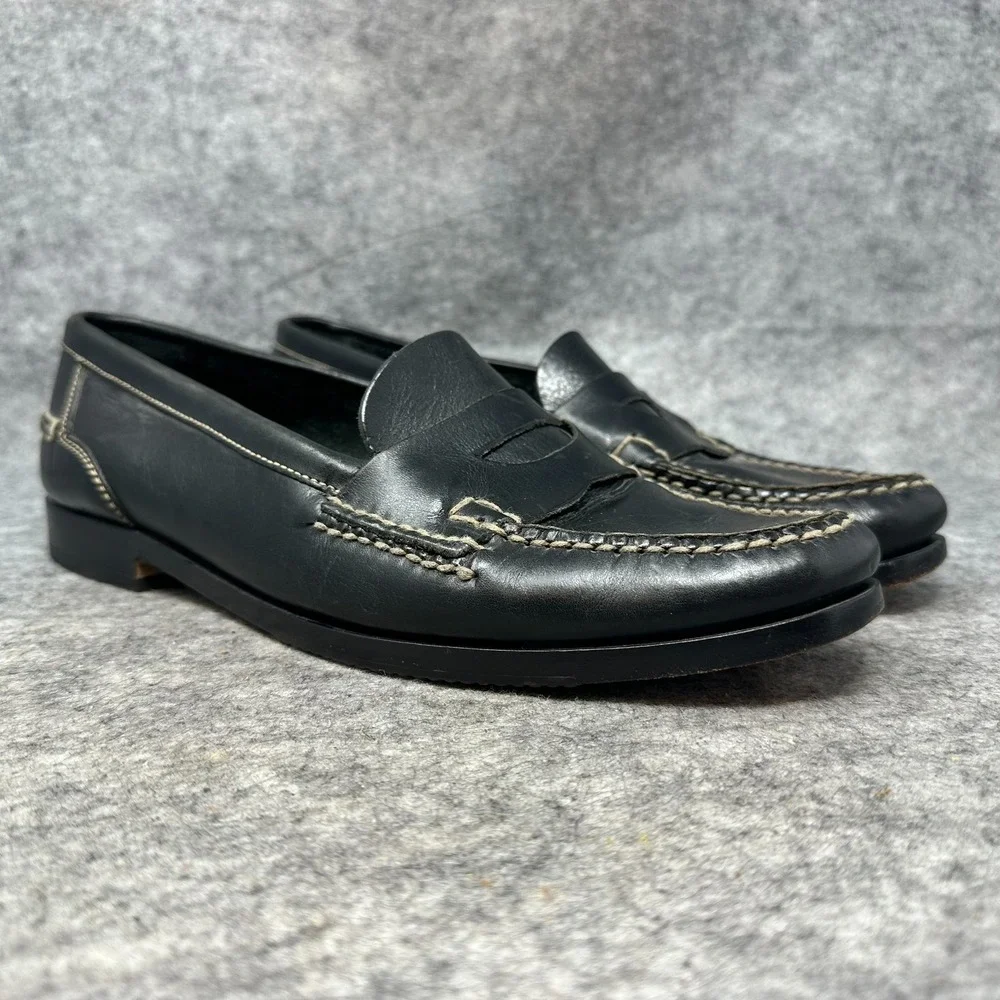 Cole Haan Douglas Leather Penny Loafers Mens Dress Shoes Sz 12M Classic Black